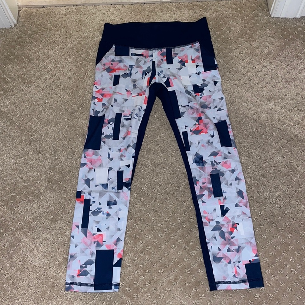 Under Armour leggings, xs, navy/white
